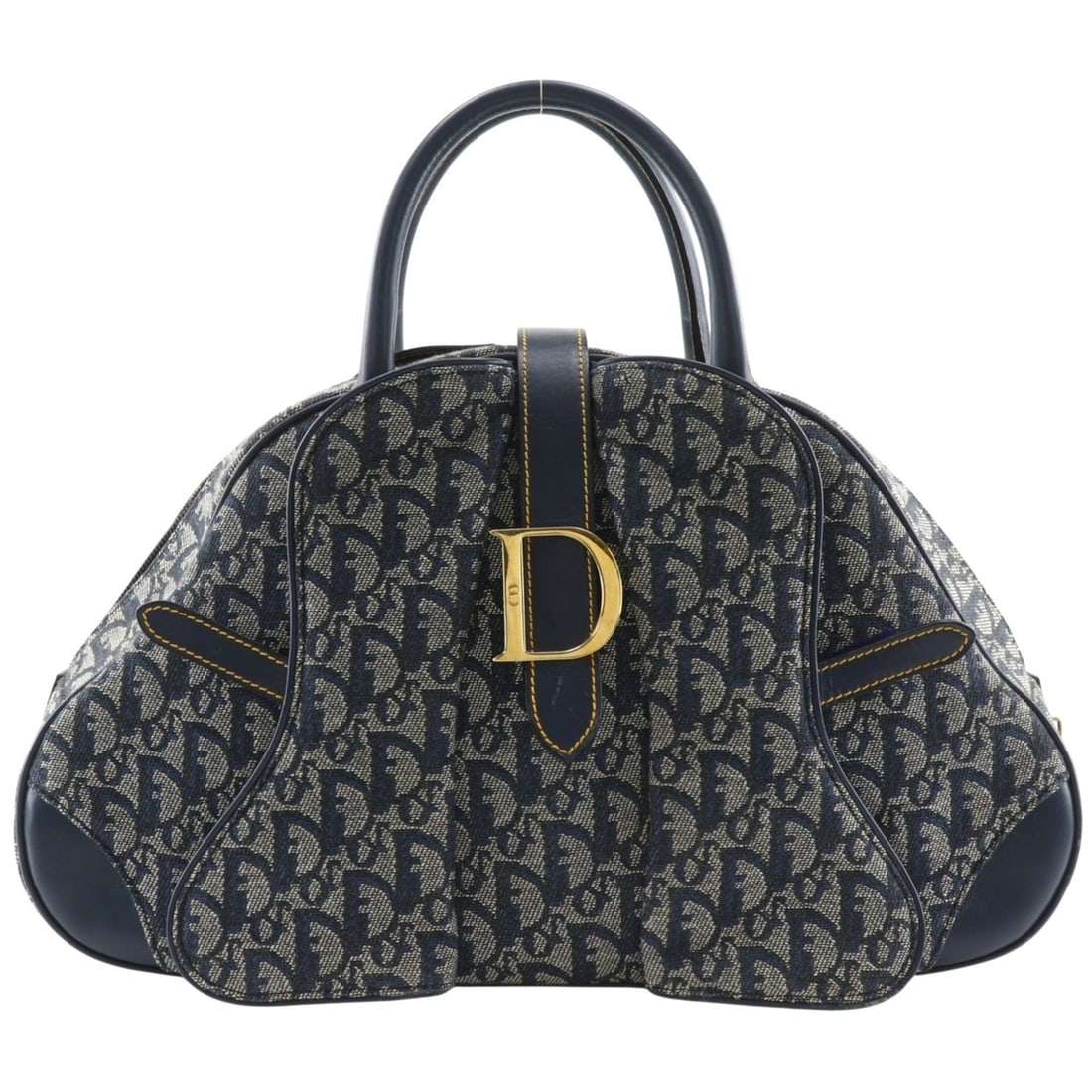 Christian Dior Double Saddle Handbag, Trotter Canvas, Navy, A5 Size, Zipper, Women's: --- Catalog ---Category: SizeSize (HxWxD): 23cm x 40cm x 13cm / 9.05'' x 15.74'' x 5.11''Category: DesignType: HandbagColor: NavyGender: WomenMaterial: Canvas Category: GeneralBrand: Christian Dior---