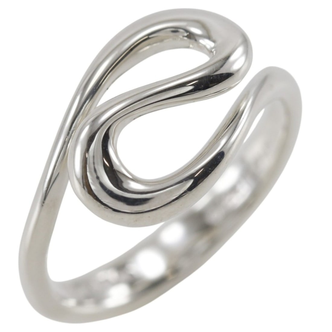 Tiffany & Co. Open Wave Ring, Size 11, by Elsa Peretti, Sterling Silver 925, Approx. 2.8g, Unisex.: --- Catalog ---Category: SizeJP Size: 11US Size: 6Category: DesignType: Band ringGender: Men,WomenMaterial: Silver 925Category: GeneralBrand: Tiffany--- Item List ---Section: ConditionRanking: Rank A 