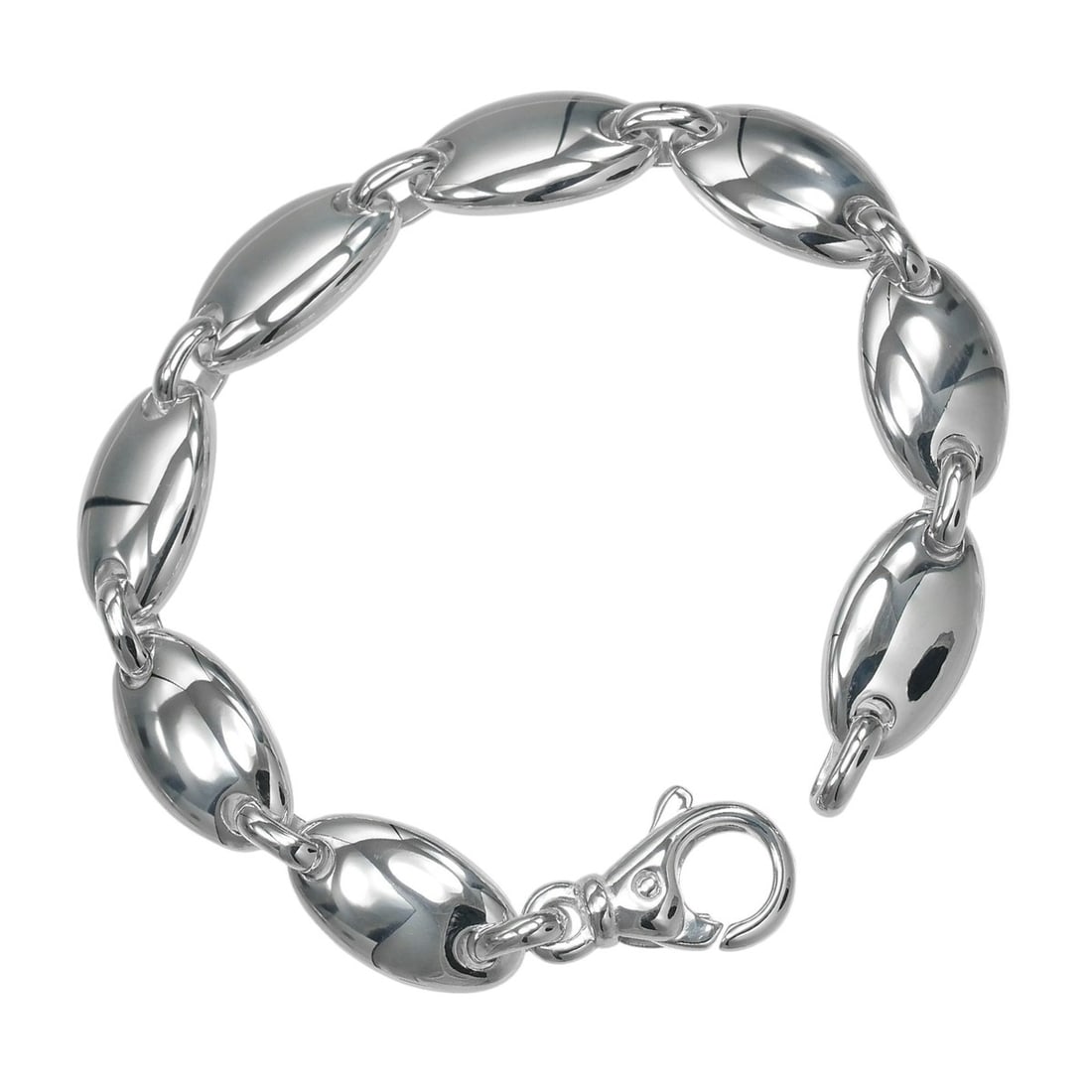 Tiffany & Co. Pebble Link Bracelet, Vintage, Rare, Sterling Silver 925, Made in Italy, Approx.: --- Catalog ---Category: SizeLength: 17.3cm / 6.81''Category: DesignType: Link braceletGender: Men,WomenMaterial: Silver 925Category: GeneralBrand: TiffanyCountry of Origin: Italy--- Item List ---Sect