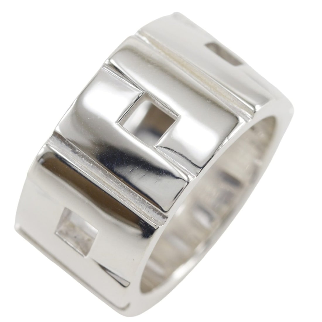 Gucci ring, size 15.5, made of 925 sterling silver, approximately 15.8g, unisex.: --- Catalog ---Category: SizeJP Size: 15.5US Size: 7.5Category: DesignType: Band ringGender: Men,WomenMaterial: Silver 925Category: GeneralBrand: Gucci--- Item List ---Section: ConditionRanking: Rank 