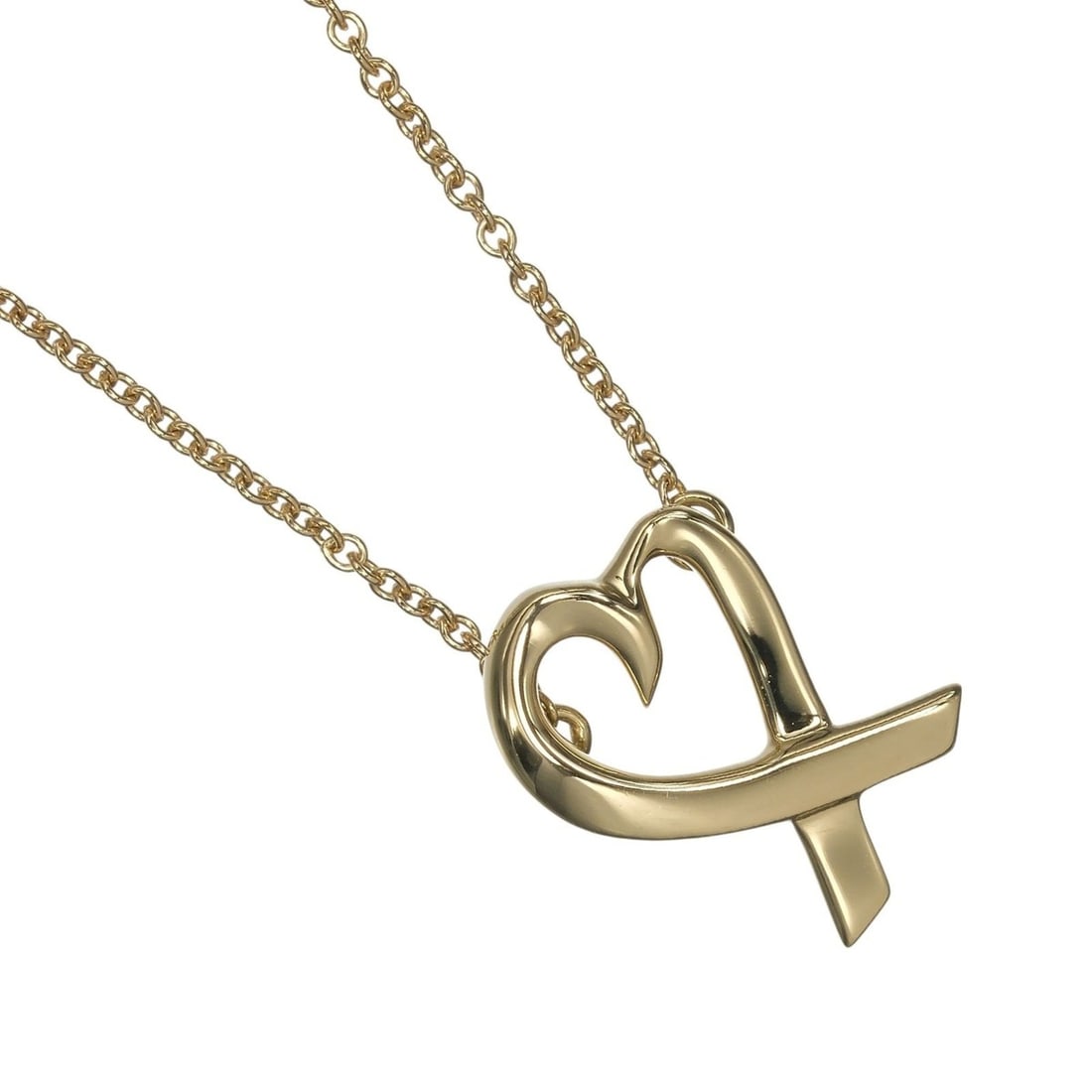 Tiffany & Co. Loving Heart Necklace, 18K Yellow Gold, approx. 2.71g.: --- Catalog ---Category: SizePendant Size: 13.5mm x 9.5mm / 0.53'' x 0.37''Neck Circumference: 40 cm / 15.74''Category: DesignGender: WomenMaterial: Yellow gold (18K)Necklace Type: NecklaceCategory: G