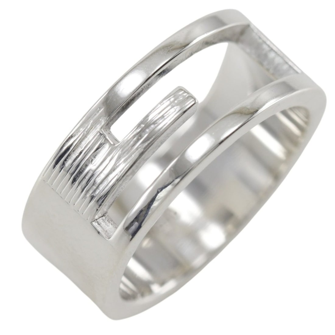 Gucci Branded G Ring, Size 13, Sterling Silver 925, Approx. 6.8g, Women's (1 of 6)