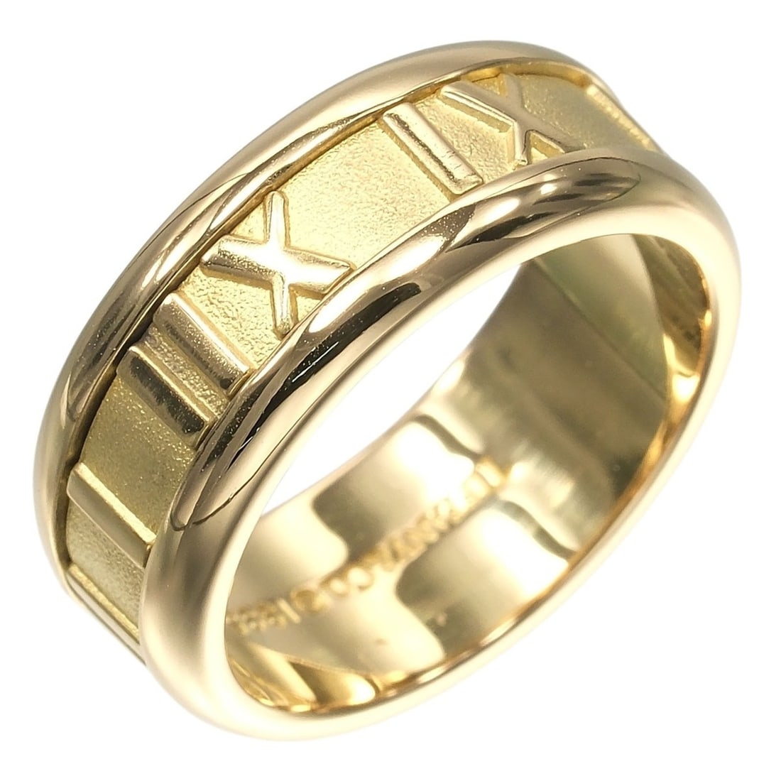 Tiffany & Co. Atlas Ring, Size 9, 18K Yellow Gold, Approx. 8g: --- Catalog ---Category: SizeJP Size: 9US Size: 5Category: DesignType: Band ringGender: WomenMaterial: Yellow gold (18K)Category: GeneralBrand: Tiffany--- Item List ---Section: ConditionRanking: Rank 