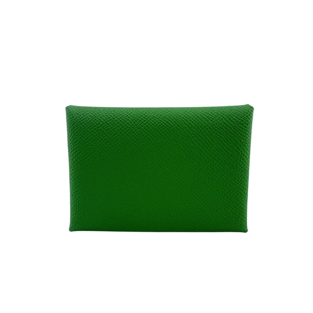 HERMES Calvi Duo Card Wallet, Green: --- Catalog ---Category: SizeSize (HxWxD): 7.5cm x 10cm / 2.95'' x 3.93''Category: DesignType: Coin purse/coin caseColor: GreenGender: WomenMaterial: Epsom leather Category: GeneralBrand: Hermes--- It