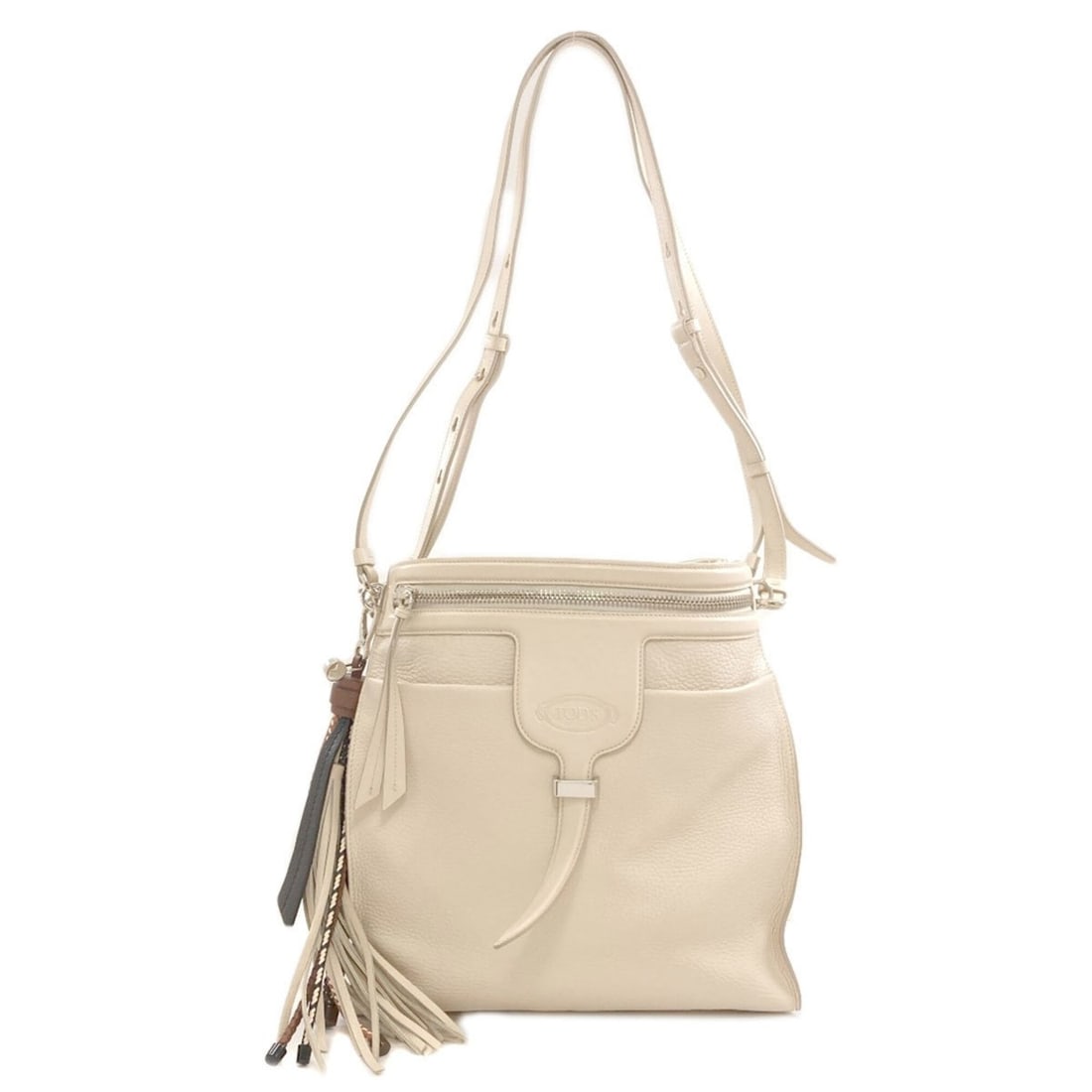 Tod's Sear Tote Bag Leather Women's TODS: --- Catalog ---Category: SizeSize (HxWxD): 29cm x 24cm x 14cm / 11.41'' x 9.44'' x 5.51''Category: DesignType: Tote bagColor: CreamGender: WomenMaterial: Leather Category: GeneralBrand: Tod's--- Item 