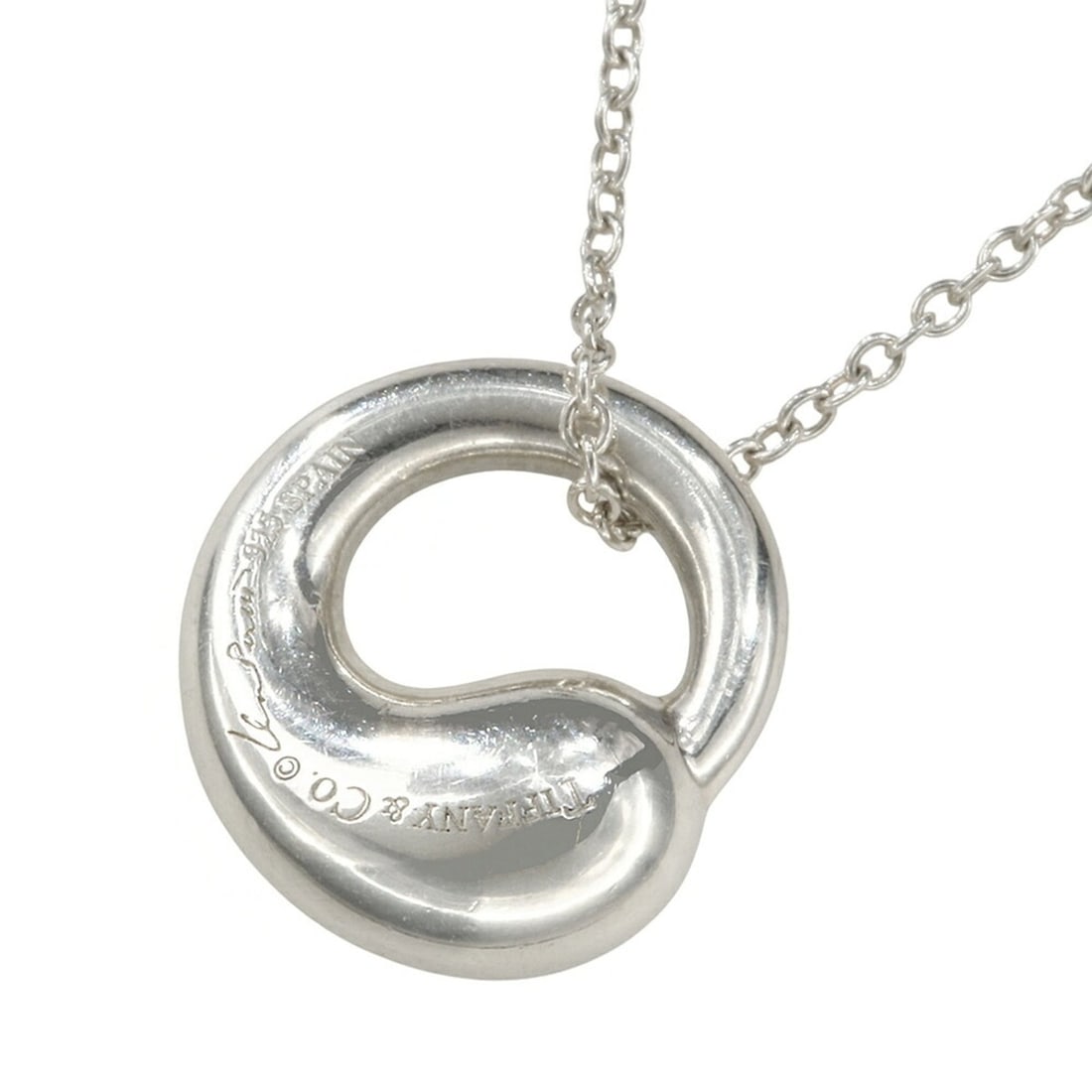 Tiffany & Co. Eternal Circle Necklace, approximately 4.1g, SV925 sterling silver.: --- Catalog ---Category: SizePendant Size: 1.4mm x 1.2mm / 0.05'' x 0.04''Neck Circumference: 42 cm / 16.53''Category: DesignColor: SilverGender: Women,MenMaterial: Silver 925Necklace Type: NecklaceCa