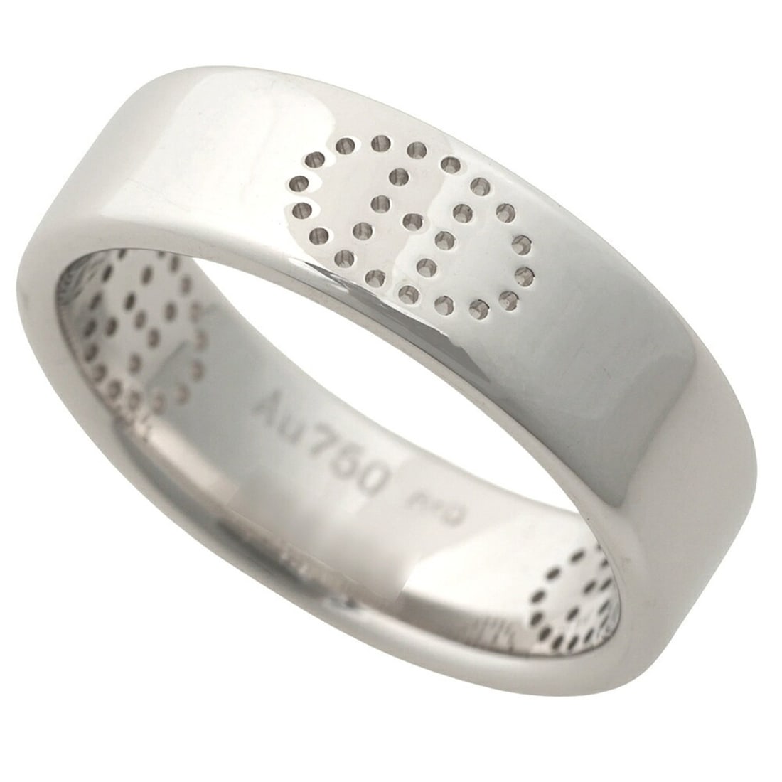 Hermes Eclipse Ring, approximately 6.3g, K18WG White Gold, Au750 stamped, size #49 (approximately US: --- Catalog ---Category: SizeJP Size: 8.5US Size: 4.5Category: DesignType: Band ringColor: White goldGender: WomenMaterial: White gold (18K)Category: GeneralBrand: Hermes--- Item List ---Section: Cond