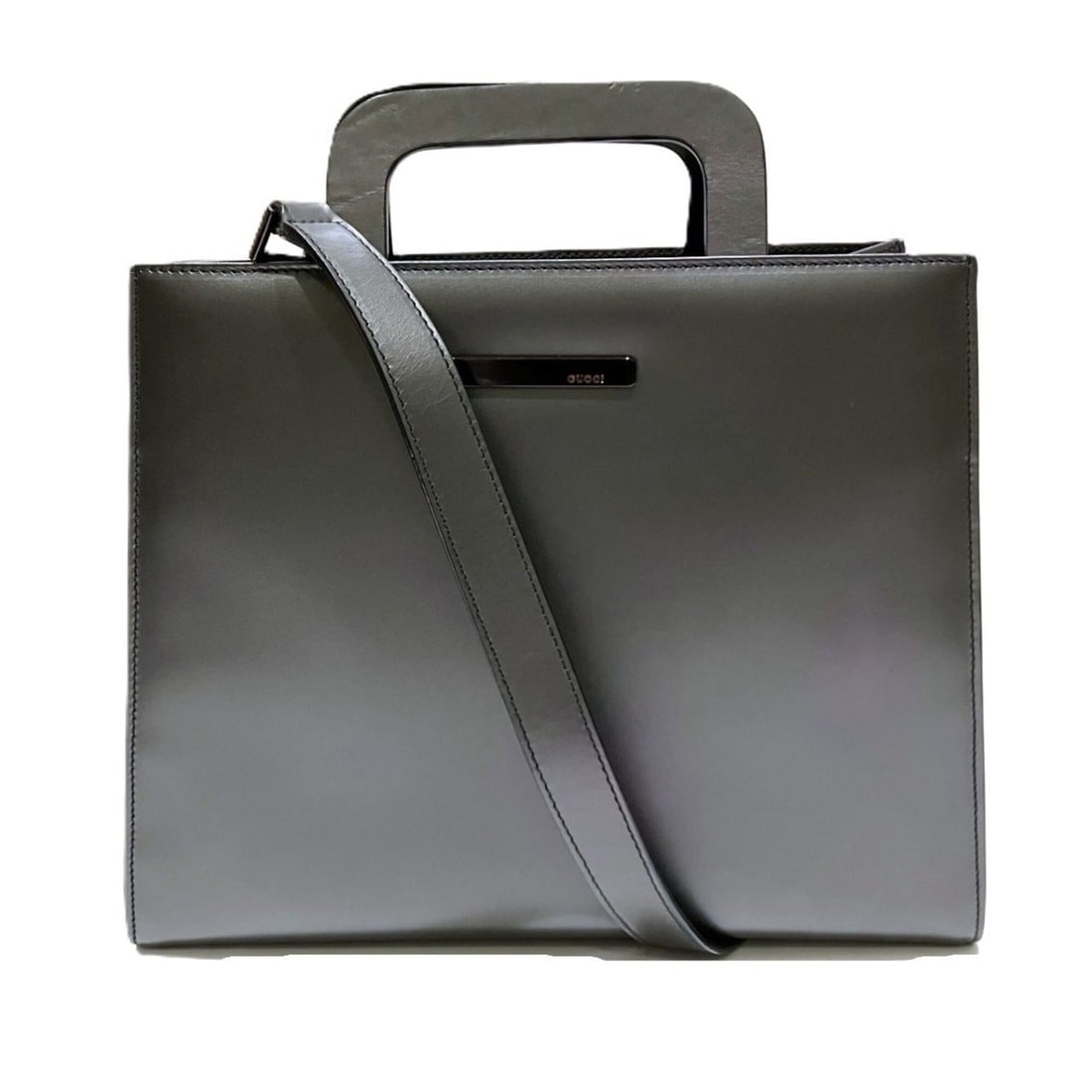 Gucci GUCCI Handbag Leather 001.2296.1854: --- Catalog ---Category: SizeSize (HxWxD): 21cm x 27cm x 8.5cm / 8.26'' x 10.62'' x 3.34''Category: DesignType: HandbagColor: BlackGender: WomenMaterial: Leather Category: GeneralBrand: Gucci--- Item 