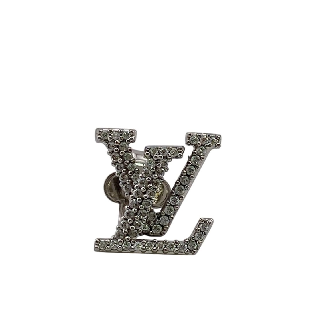 LOUIS VUITTON M00608 Earrings - LV Iconic Strass Pair (Single Earring Only) Initial Casual Silver: --- Catalog ---Category: SizeSize (HxWxD): 12.00mm x 12.00mm / 0.47'' x 0.47''Category: DesignType: Stud earringsStyle: Business, CasualGender: WomenMaterial: Metal, RhinestoneCategory: GeneralMPN: M0