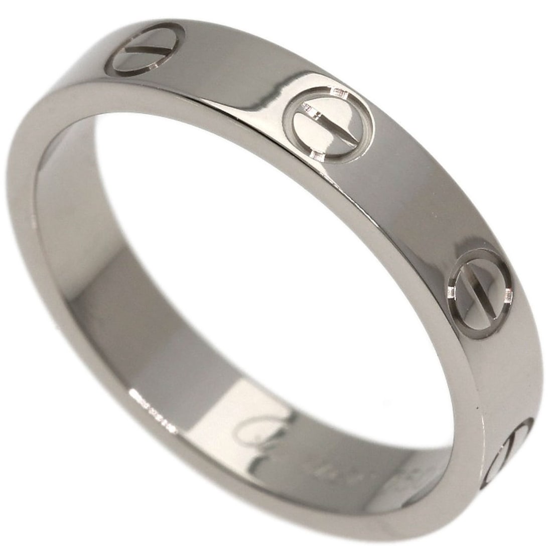 Cartier Mini Love Ring #52, 18K White Gold, Women's Ring, CARTIER: --- Catalog ---Category: SizeJP Size: 12US Size: 6.5Category: DesignType: Band ringGender: WomenMaterial: White gold (18K)Category: GeneralBrand: Cartier--- Item List ---Section: ConditionRanking: Ran