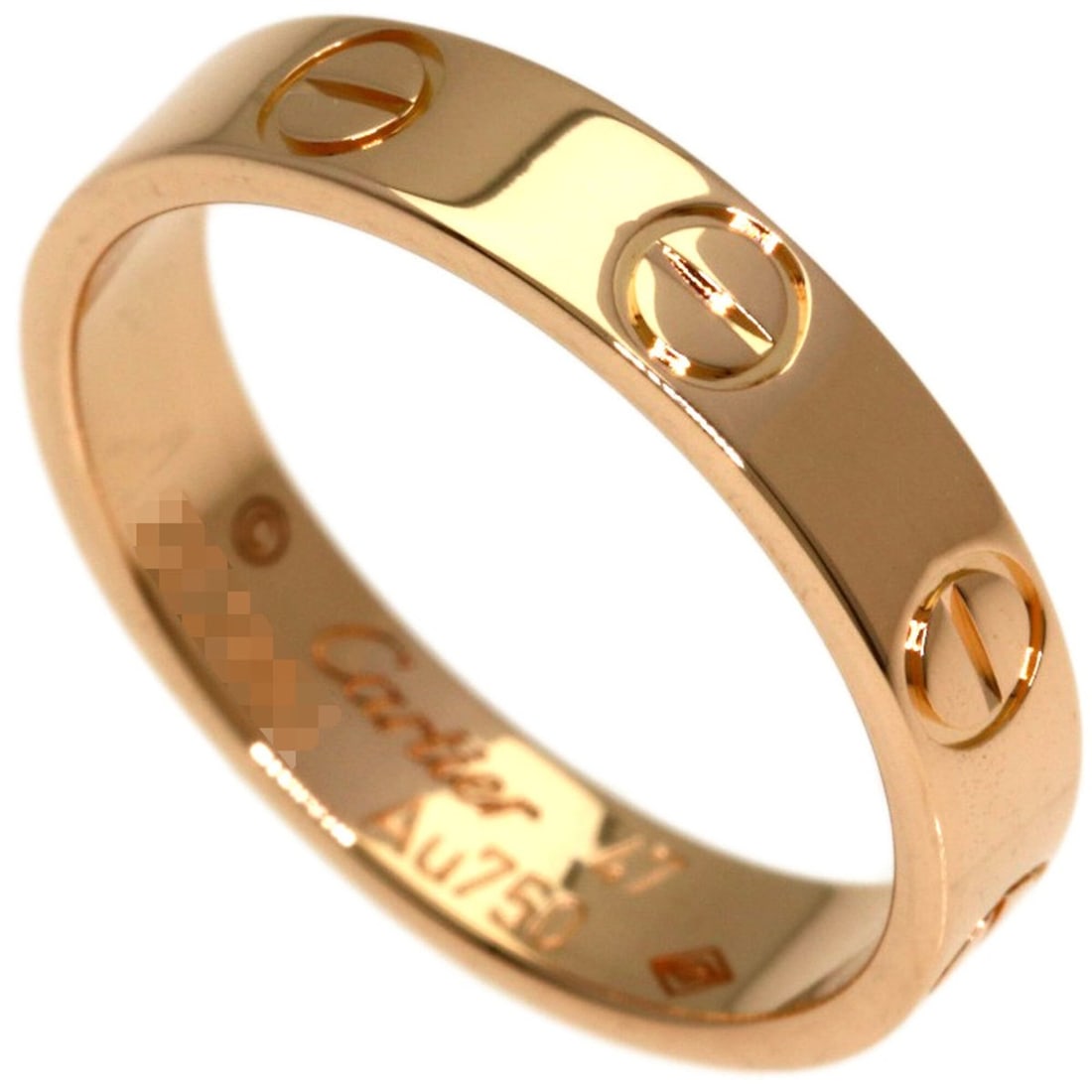 Cartier Mini Love Ring #47, 18K Pink Gold, Women's Ring, CARTIER: --- Catalog ---Category: SizeJP Size: 7US Size: 4Category: DesignType: Band ringGender: WomenMaterial: Pink gold (18K)Category: GeneralBrand: Cartier--- Item List ---Section: ConditionRanking: Rank A 