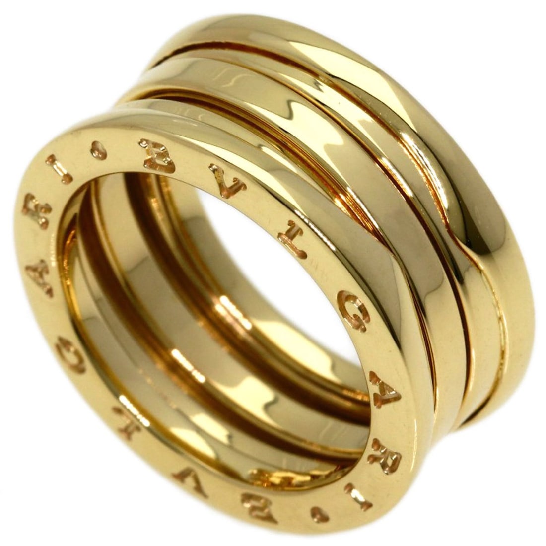 BVLGARI B-zero1 2-band ring #51, 18K yellow gold, women's.: --- Catalog ---Category: SizeJP Size: 11US Size: 6Category: DesignType: Band ringGender: WomenMaterial: Yellow gold (18K)Category: GeneralBrand: Bvlgari--- Item List ---Section: ConditionRanking: Rank