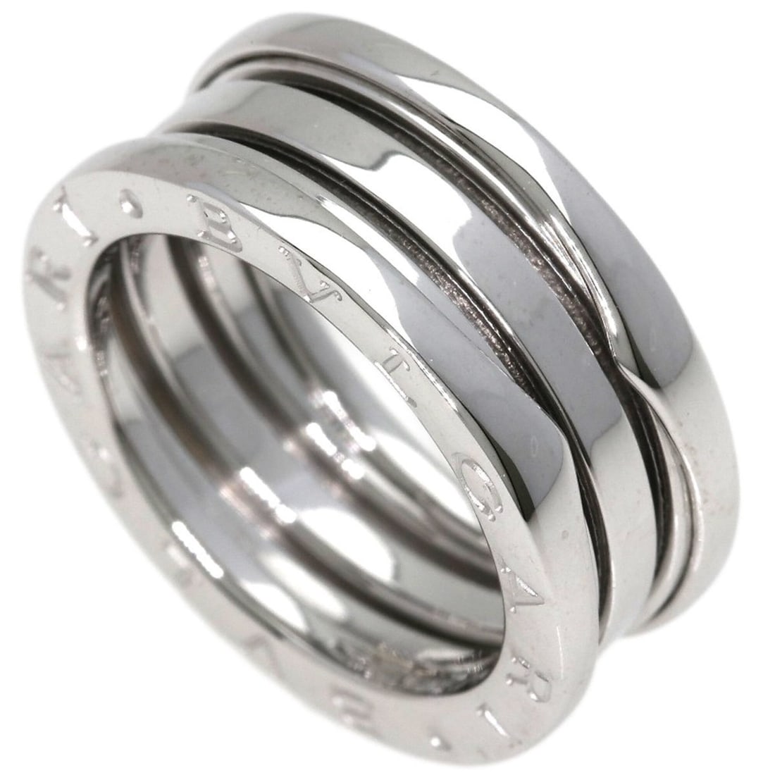 BVLGARI B-zero1 2-band ring #51, 18K white gold, women's.: --- Catalog ---Category: SizeJP Size: 11US Size: 6Category: DesignType: Band ringGender: WomenMaterial: White gold (18K)Category: GeneralBrand: Bvlgari--- Item List ---Section: ConditionRanking: Rank 