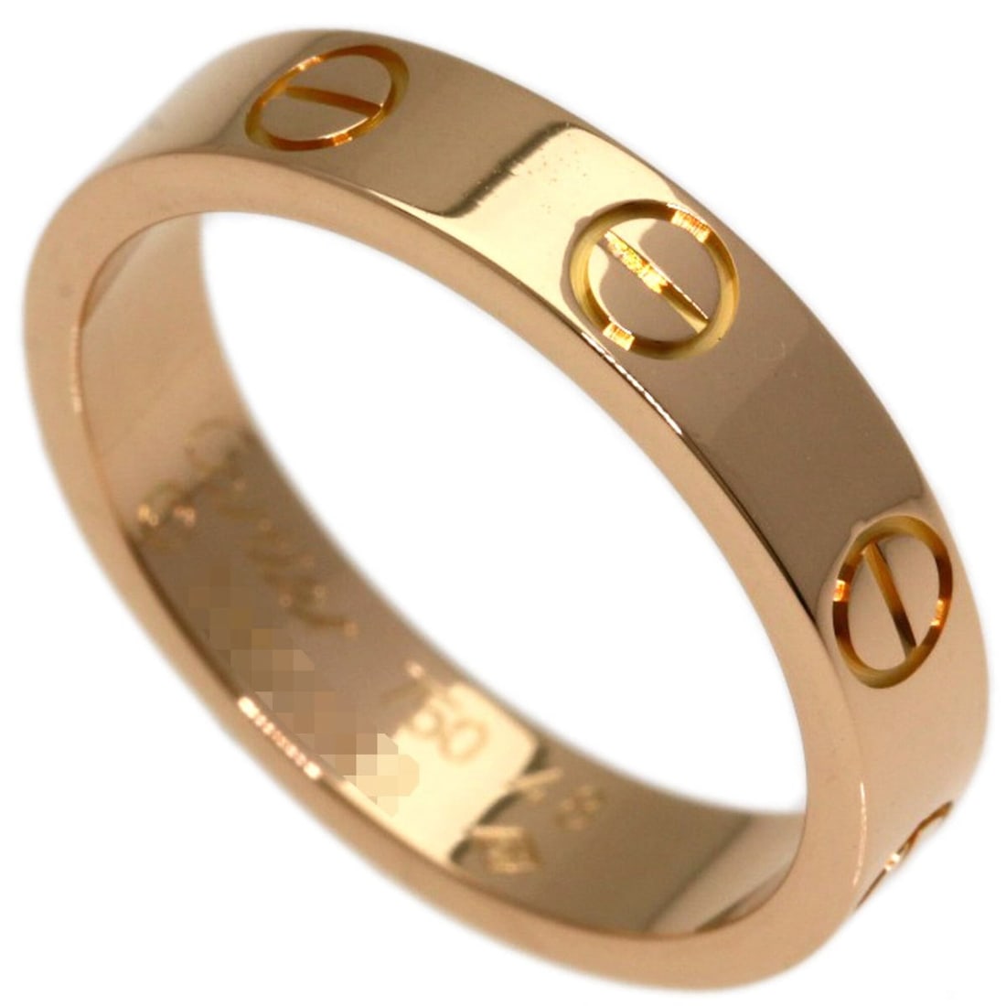 Cartier Mini Love Ring #48, 18K Pink Gold, Women's Ring, CARTIER: --- Catalog ---Category: SizeJP Size: 8US Size: 4.5Category: DesignType: Band ringGender: WomenMaterial: Pink gold (18K)Category: GeneralBrand: Cartier--- Item List ---Section: ConditionRanking: Rank 