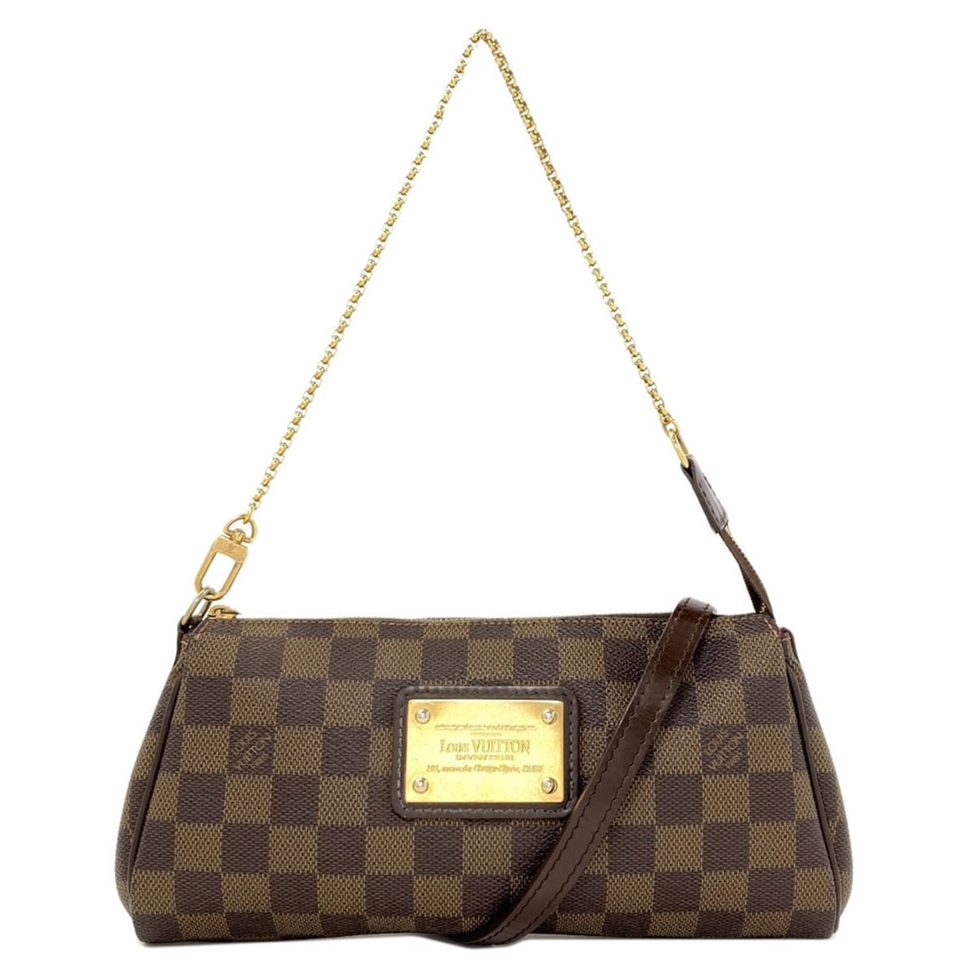 Louis Vuitton N55213 Eva Handbag, Damier Canvas, Women's LOUIS VUITTON: --- Catalog ---Category: SizeSize (HxWxD): 12.5cm x 25cm x 4cm / 4.92'' x 9.84'' x 1.57''Strap Length: 124cm / 48.81''Handle Length: 48cm / 18.89''Category: DesignType: HandbagColor: Damier Canvas, Eb
