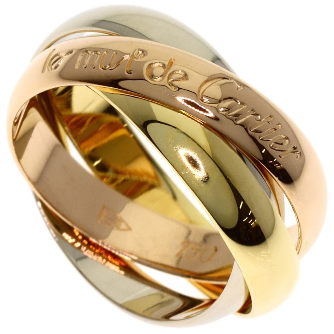 Cartier Trinity #47 Ring - 18K Yellow Gold/18K Pink White Gold Women's CARTIER: --- Catalog ---Category: SizeJP Size: 7US Size: 4Category: DesignType: Band ringGender: WomenMaterial: Pink gold (18K), White gold (18K), Yellow gold (18K)Category: GeneralBrand: Cartier--- Item List 