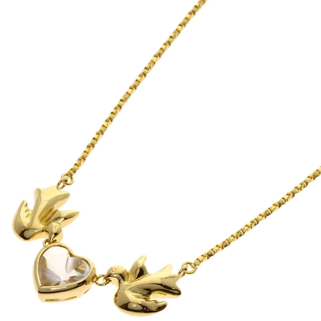 Yves Saint Laurent Heart Bird Colored Stone Necklace 18K Yellow Gold Women's YVES SAINT LAURENT: --- Catalog ---Category: SizePendant Size: 9.3mm x 31mm / 0.36'' x 1.22''Neck Circumference: 43.5 cm / 17.12''Category: DesignGender: WomenMaterial: Yellow gold (18K)Necklace Type: NecklaceCategory: G