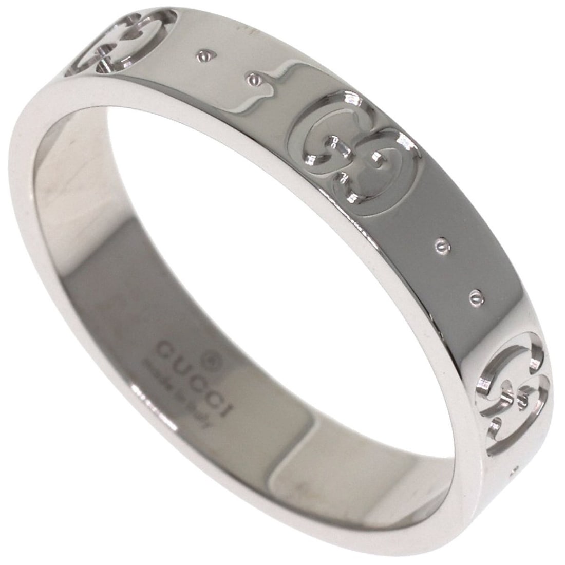 Gucci Icon #14 Ring - 18K White Gold Women's GUCCI (1 of 7)