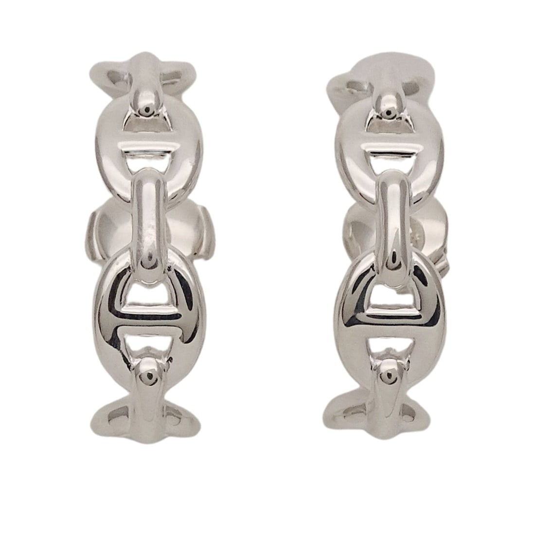 Hermes HERMES Chaine d'Ancre Enchainée Earrings, Women's, Brand, SV925 Silver, Pair, Jewelry: --- Catalog ---Category: DesignType: Stud earringsColor: SilverGender: WomenMaterial: Silver 925Category: GeneralBrand: HermesCountry of Origin: Italy--- Item List ---Section: ConditionRanking: Rank A
