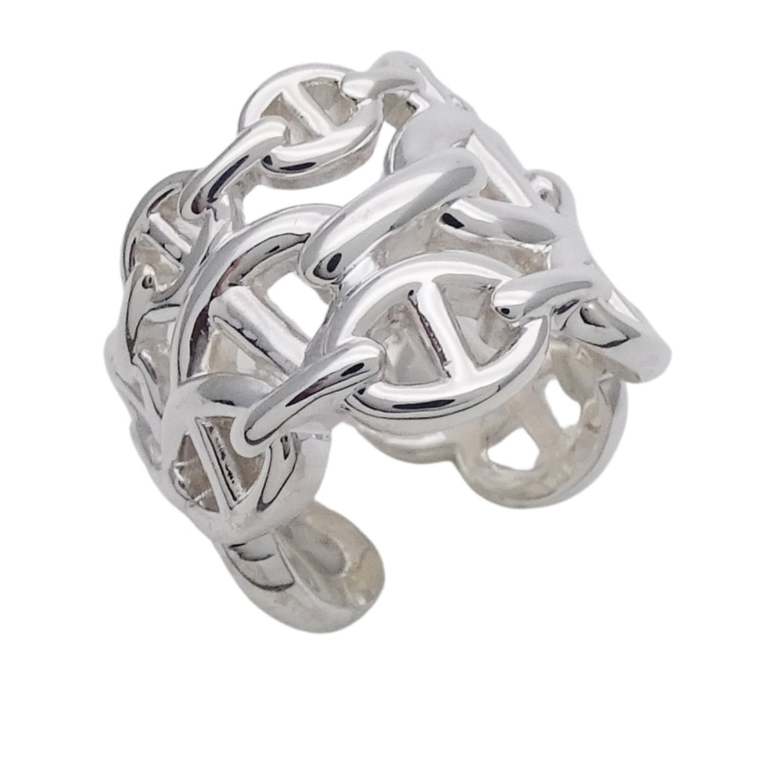 Hermes HERMES Ring Chaine d'Ancre Enchainée GM Women's Men's Brand SV925 Silver #50 Approx. Jewelry (1 of 10)
