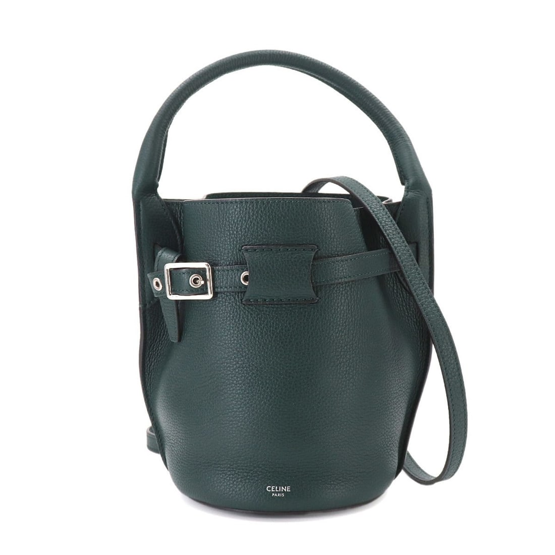 Celine Big Bag Bucket Nano 2-way Handbag Shoulder Leather Green 187243: --- Catalog ---Category: SizeWeight: 400g / 14.1oz.Size (HxWxD): 20.5cm x 15cm x 15cm / 8.07'' x 5.9'' x 5.9''Strap Length: 99cm - 109cm / 38.97'' - 42.91''Handle Length: 33.5cm / 13.18''Category: Des