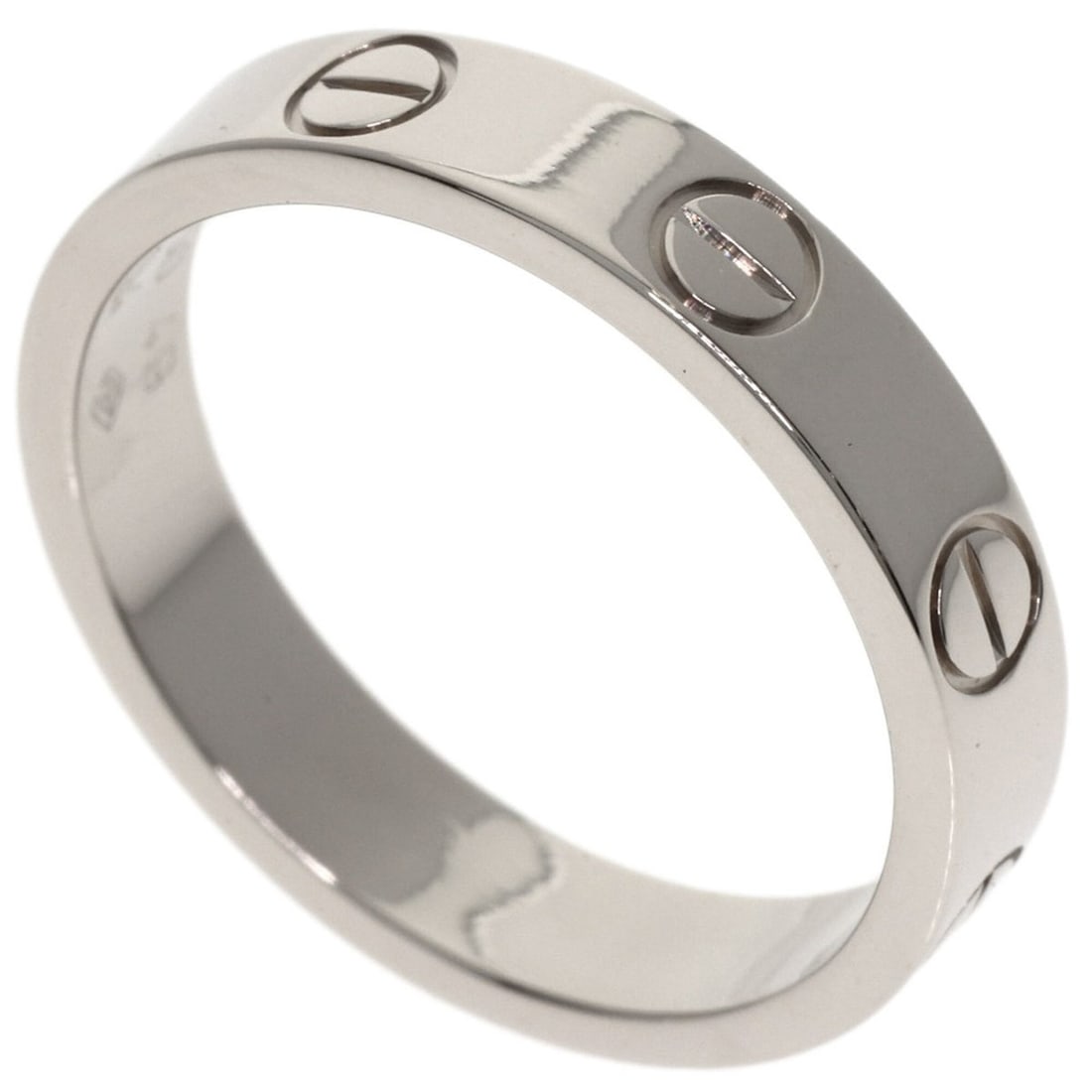 Cartier Love Ring #49, 18K White Gold, Women's Ring, CARTIER: --- Catalog ---Category: SizeJP Size: 9US Size: 5Category: DesignType: Band ringGender: WomenMaterial: White gold (18K)Category: GeneralBrand: Cartier--- Item List ---Section: ConditionRanking: Rank A