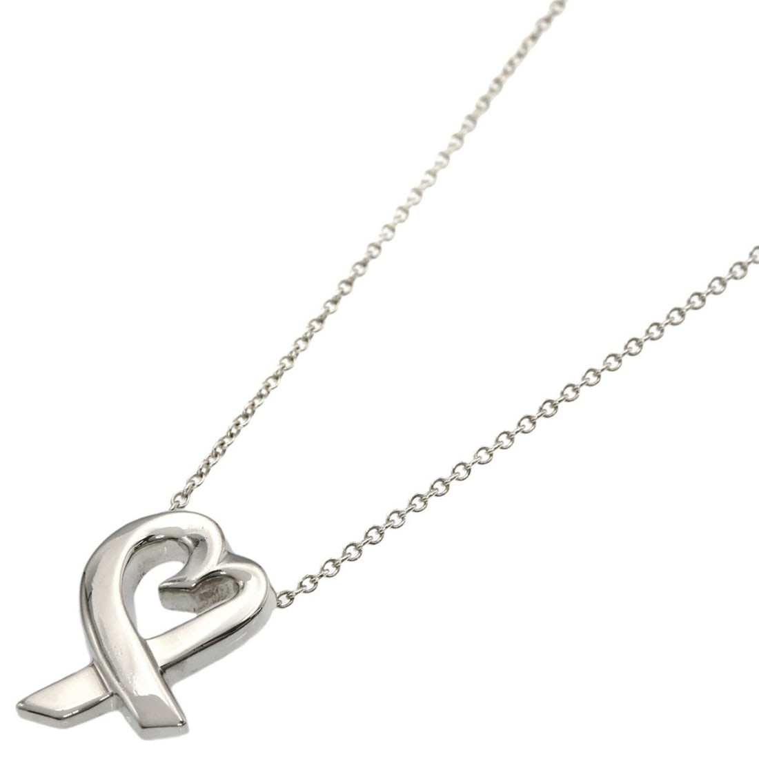 Tiffany & Co. Loving Heart Necklace, Silver, Women's.: --- Catalog ---Category: SizePendant Size: 14.9mm x 10.8mm / 0.58'' x 0.42''Neck Circumference: 44 cm / 17.32''Category: DesignGender: WomenMaterial: SilverNecklace Type: NecklaceCategory: GeneralBran