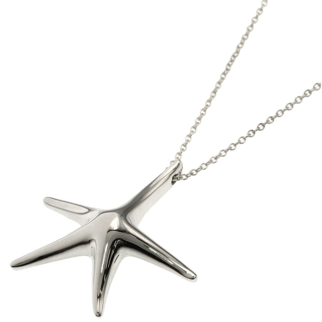 Tiffany & Co. Starfish Necklace, Silver, Women's.: --- Catalog ---Category: SizePendant Size: 27.8mm x 26.2mm / 1.09'' x 1.03''Neck Circumference: 41 cm / 16.14''Category: DesignGender: WomenMaterial: SilverNecklace Type: NecklaceCategory: GeneralBran