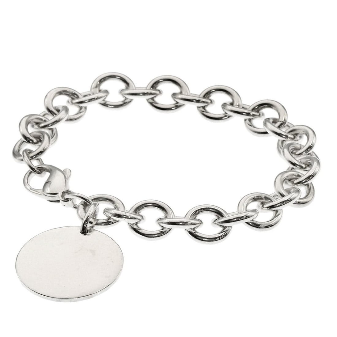 Tiffany & Co. Return to Round Tag Bracelet, Silver, Women's.: --- Catalog ---Category: SizeLength: 17cm / 6.69''Category: DesignType: Charm braceletGender: WomenMaterial: SilverCategory: GeneralBrand: Tiffany--- Item List ---Section: ConditionRanking: Rank A Use