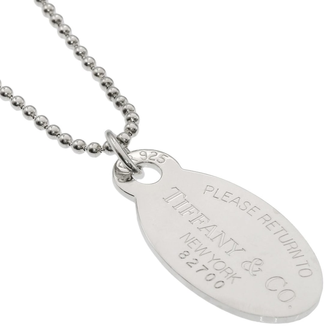 Tiffany & Co. Return to Oval Tag Necklace, Silver, Women's.: --- Catalog ---Category: SizePendant Size: 42.4mm x 20.8mm / 1.66'' x 0.81''Neck Circumference: 86 cm / 33.85''Category: DesignGender: WomenMaterial: SilverNecklace Type: NecklaceCategory: GeneralBran
