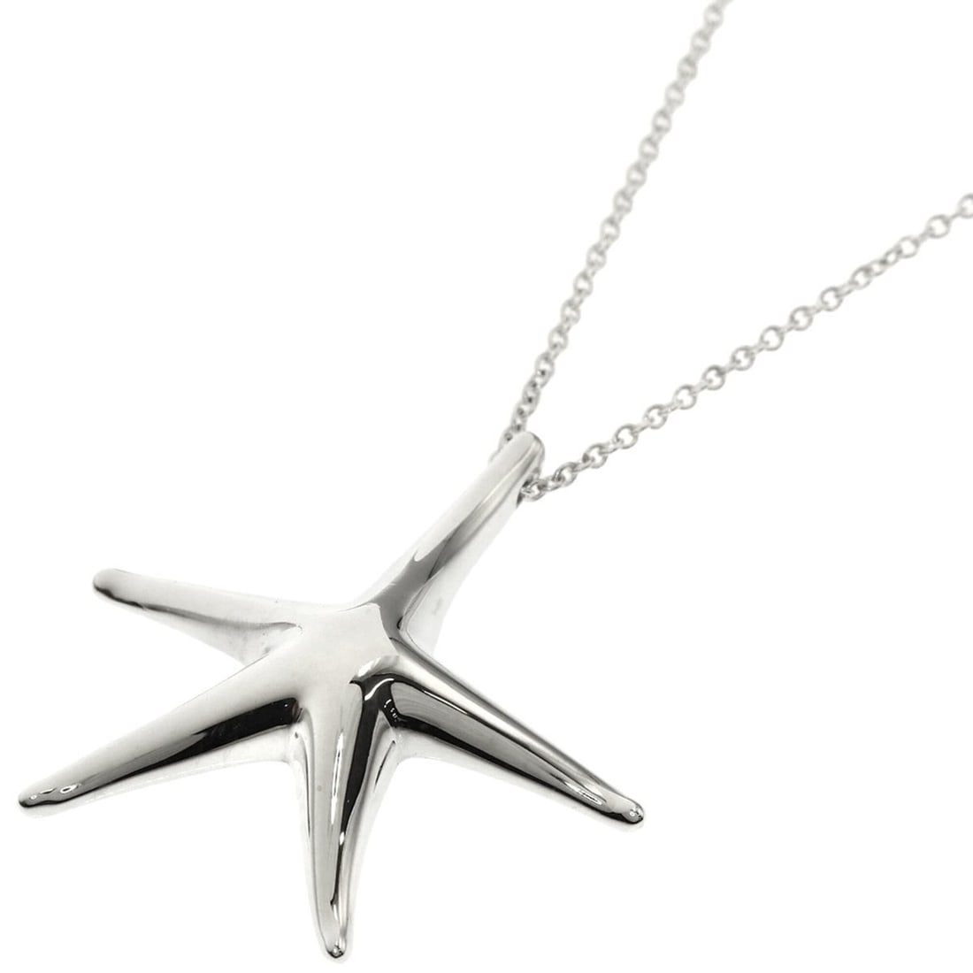 Tiffany & Co. Starfish Necklace, Silver, Women's.: --- Catalog ---Category: SizePendant Size: 28mm x 26.4mm / 1.1'' x 1.03''Neck Circumference: 41 cm / 16.14''Category: DesignGender: WomenMaterial: SilverNecklace Type: NecklaceCategory: GeneralBrand: 
