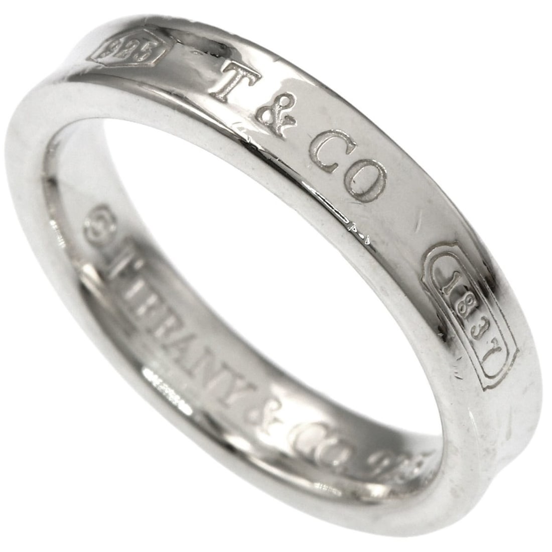 Tiffany & Co. 1837 Narrow Ring, Silver, Women's. (1 of 7)