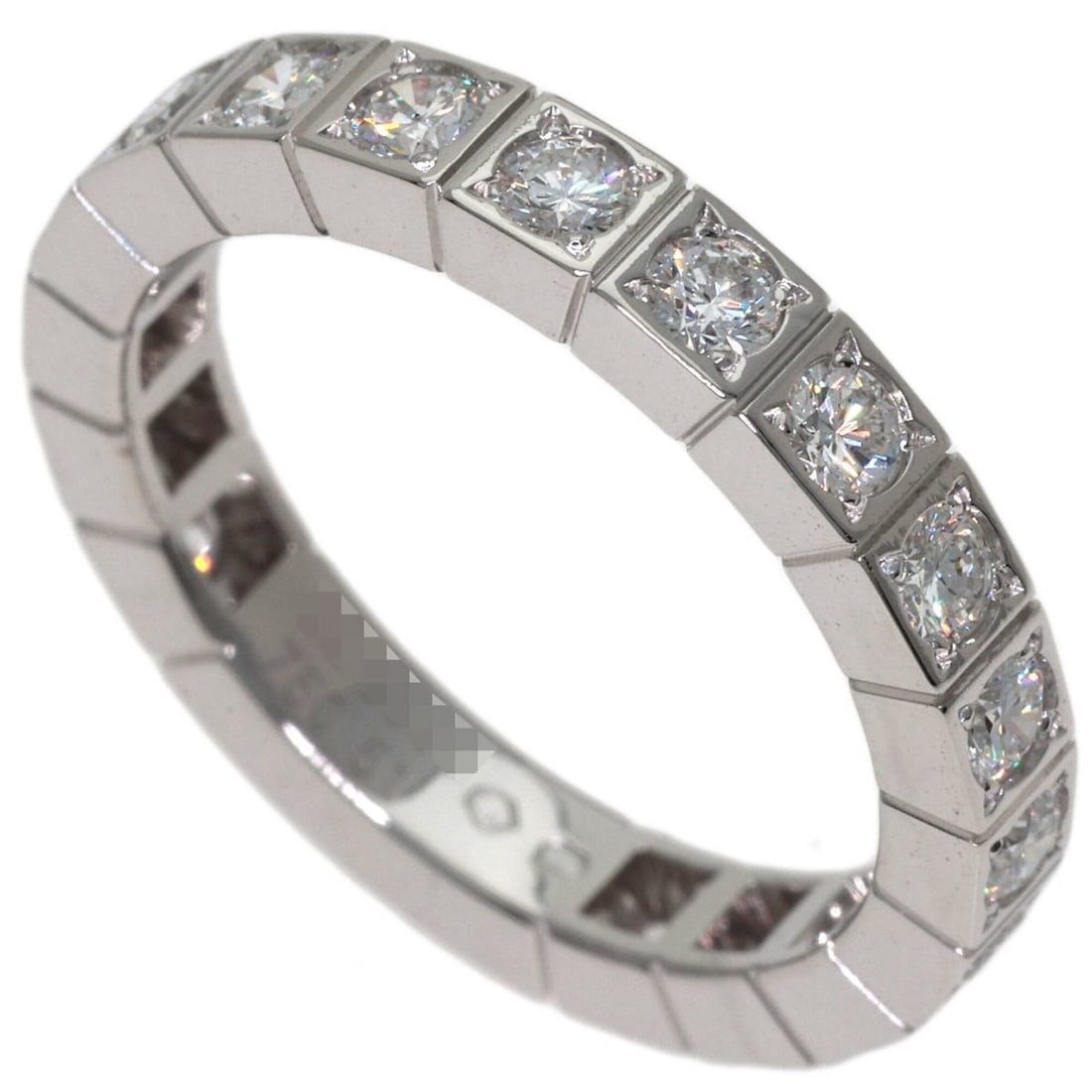 Cartier Lanieres Full Diamond Ring #51, 18K White Gold, Women's.: --- Catalog ---Category: SizeJP Size: 11US Size: 6Category: DesignType: Band ringStone: DiamondGender: WomenMaterial: White gold (18K)Category: GeneralBrand: Cartier--- Item List ---Section: Condition