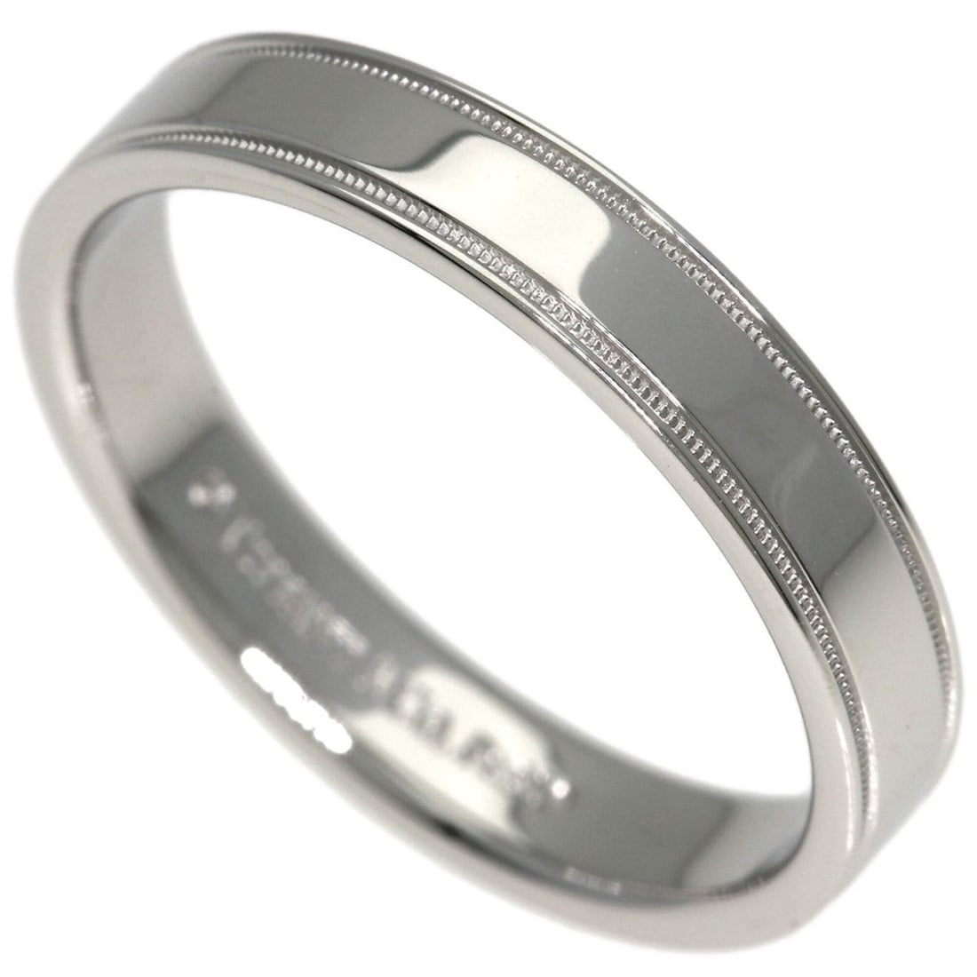 Tiffany & Co. Double Milgrain Ring, Platinum PT950, Women's Ring.: --- Catalog ---Category: SizeJP Size: 19US Size: 9.5Category: DesignType: Band ringGender: WomenMaterial: Platinum 950Category: GeneralBrand: Tiffany--- Item List ---Section: ConditionRanking: Rank A 