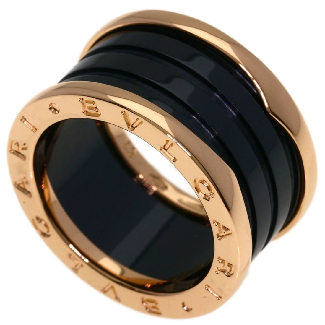 BVLGARI B-zero1 4-band ceramic ring #53, 18K pink gold, women's.: --- Catalog ---Category: SizeJP Size: 13US Size: 6.5Category: DesignType: Band ringGender: WomenMaterial: Pink gold (18K)Category: GeneralBrand: Bvlgari--- Item List ---Section: ConditionRanking: Rank