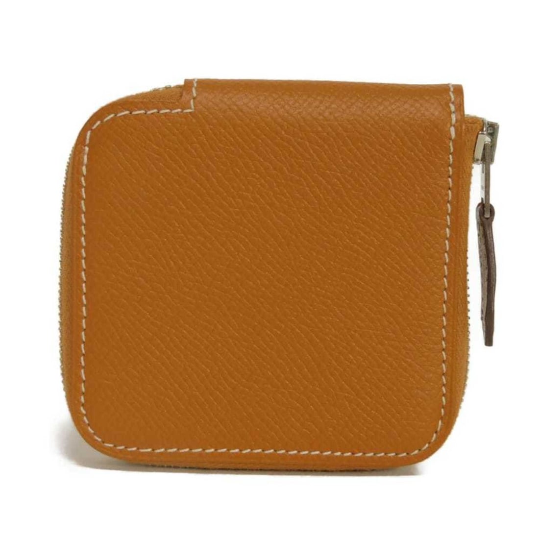 Hermes Azap Compact Mini Silk In Coin Case, Light Brown, Round Zipper, Veau Epsom Silk, Ochre, A: --- Catalog ---Category: SizeSize (HxWxD): 8.2cm x 8cm x 1.5cm / 3.22'' x 3.14'' x 0.59''Category: DesignType: Coin purse/coin caseColor: Brown, Light brownGender: Men,WomenMaterial: Epsom leather , S