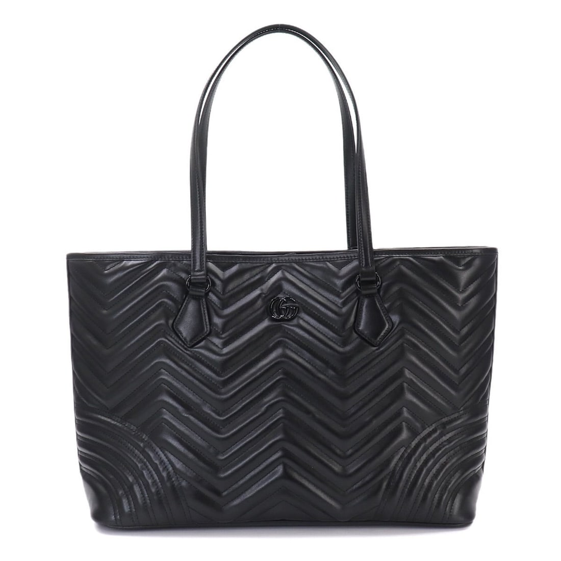 Gucci GG Marmont Quilted Large Tote Handbag, Leather, Black, 739684 Bag: --- Catalog ---Category: SizeWeight: 845g / 1.86lb.Size (HxWxD): 27cm x 38cm x 13cm / 10.62'' x 14.96'' x 5.11''Handle Length: 53cm / 20.86''Category: DesignType: Tote bagColor: BlackGender: WomenMate