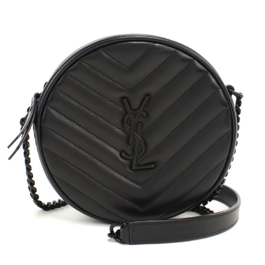 SAINT LAURENT Saint Laurent Shoulder Bag 610436 Chain Vinyl Women's Black: --- Catalog ---Category: SizeSize (HxWxD): 16cm x 16cm x 5cm / 6.29'' x 6.29'' x 1.96''Category: DesignType: Shoulder bagColor: BlackGender: WomenMaterial: Leather Leather/Fur Type: CalfskinCategory: 