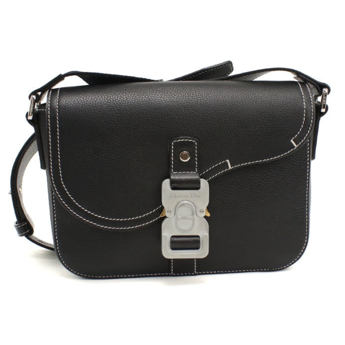Christian Dior DIOR Dior Crossbody Shoulder Bag 1ADPO049YKK H00N Messenger Small Saddle Black Men's: --- Catalog ---Category: SizeSize (HxWxD): 17.5cm x 23cm x 5.5cm / 6.88'' x 9.05'' x 2.16''Category: DesignType: Shoulder bagColor: BlackGender: MenMaterial: Leather Hardware Color: SilverLeather/Fur 