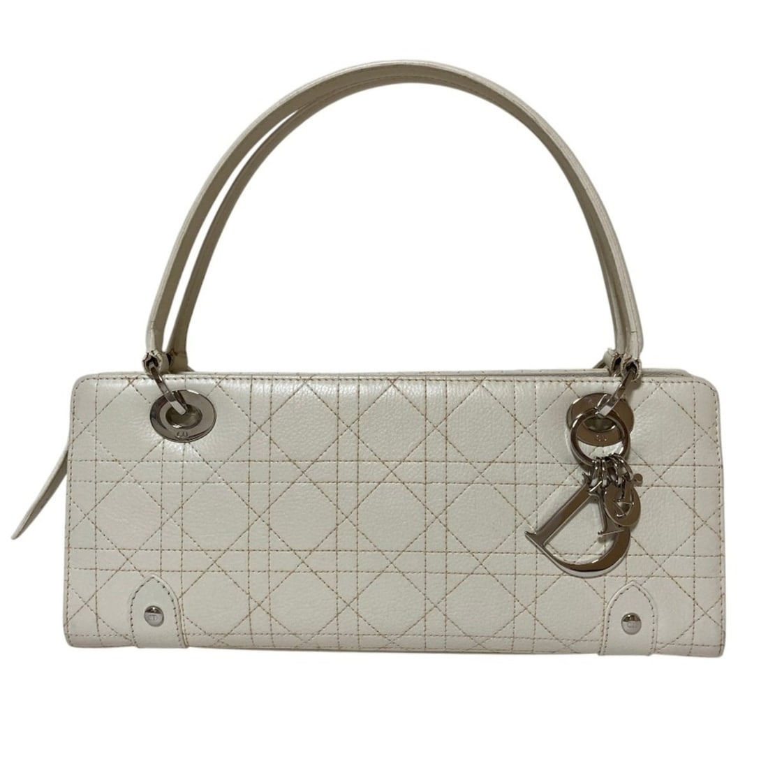 Christian Dior Lady handbag with Cannage stitching, VEA44590, white, for women.: --- Catalog ---Category: SizeSize (HxWxD): 14cm x 32cm x 8cm / 5.51'' x 12.59'' x 3.14''Category: DesignType: HandbagColor: WhiteGender: WomenCategory: GeneralMPN: VEA44590Brand: Christian Dior--- Ite