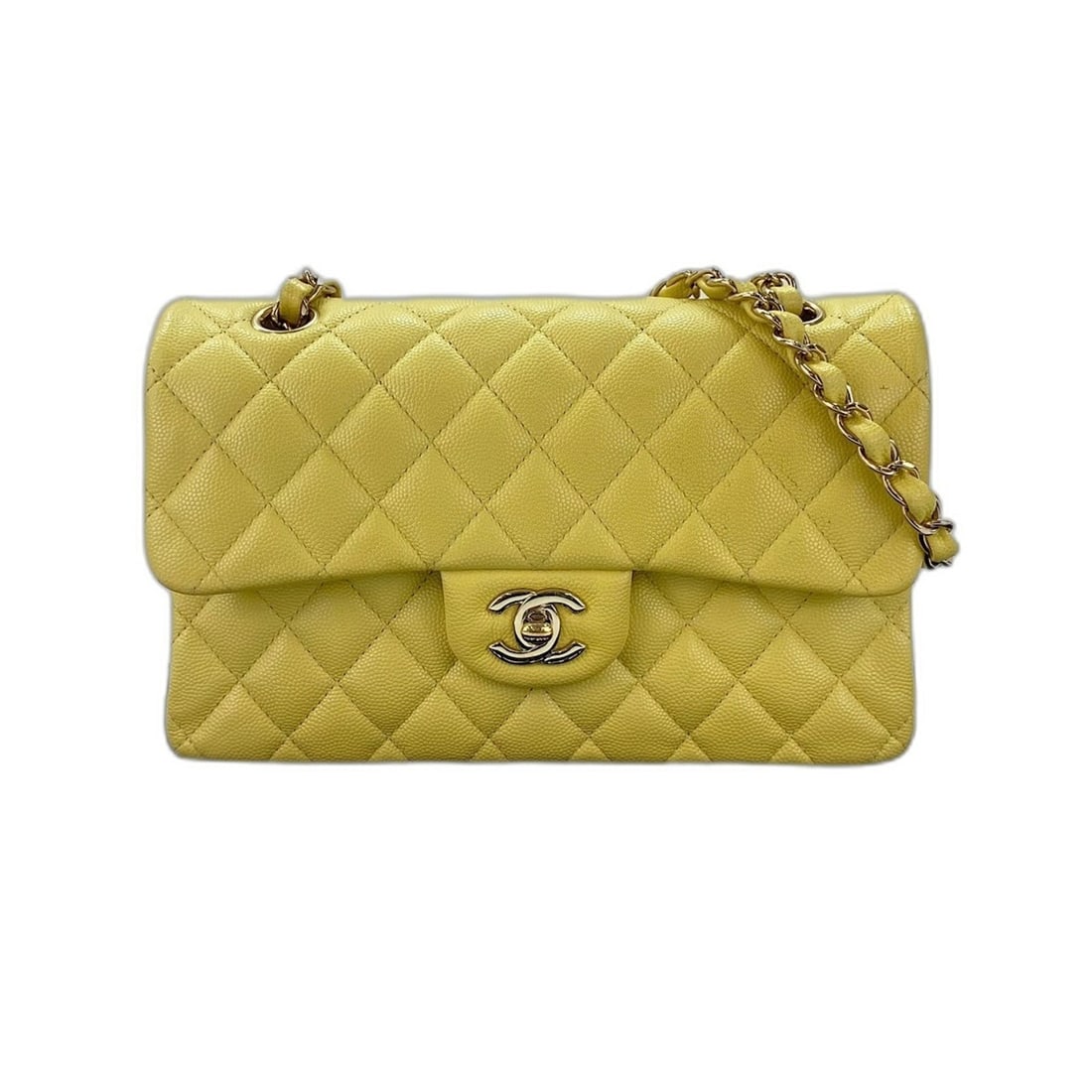 Chanel Matelassé 23 Shoulder Bag, Yellow: --- Catalog ---Category: SizeSize (HxWxD): 15cm x 23cm x 6cm / 5.9'' x 9.05'' x 2.36''Category: DesignType: Shoulder bagColor: YellowGender: WomenCategory: GeneralBrand: Chanel--- Item List ---Section