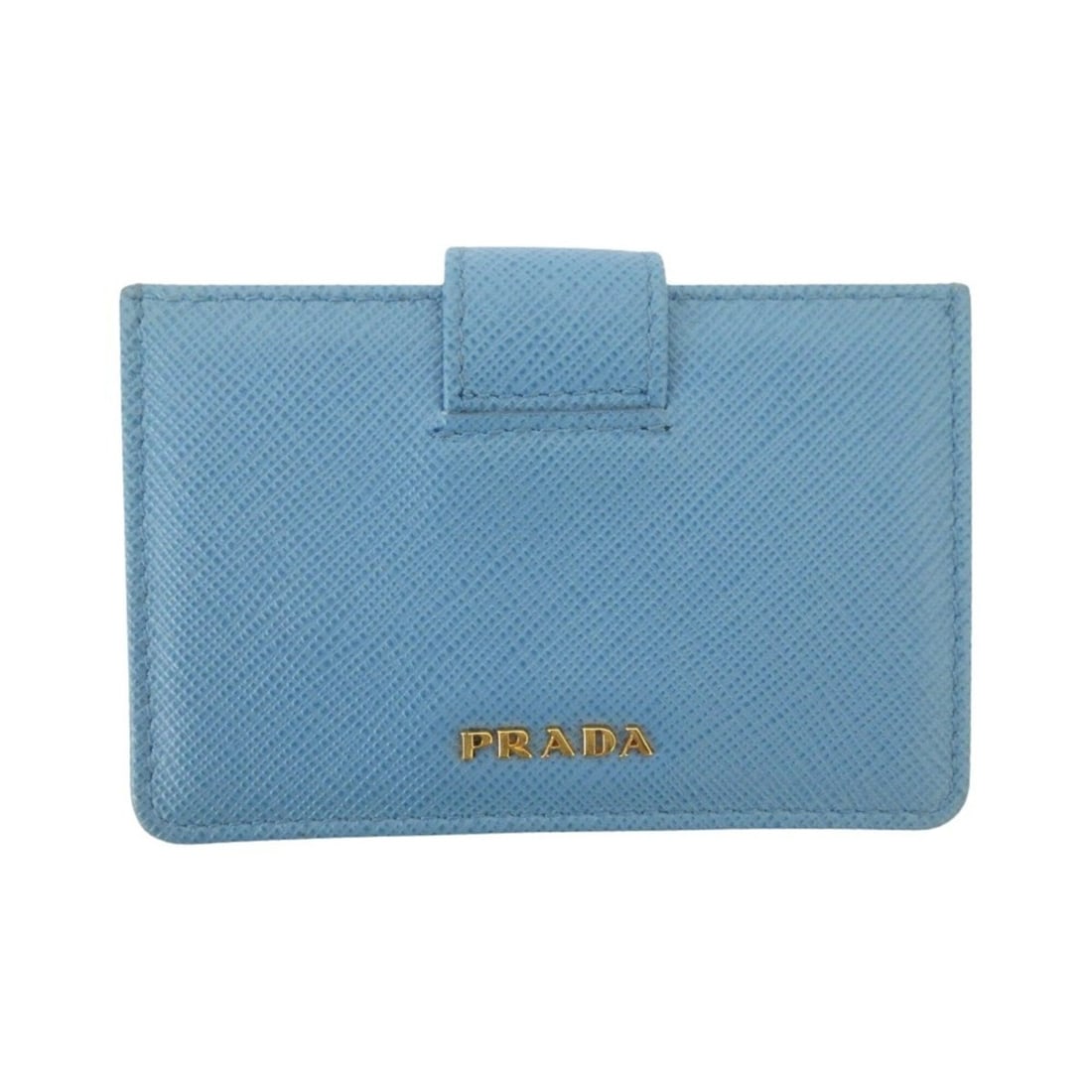 PRADA Saffiano Leather Accordion Business Card Holder/Card Case 1MC211 Light Blue Women's: --- Catalog ---Category: DesignType: Business card caseColor: Light blueGender: WomenMaterial: Saffiano Category: GeneralMPN: 1MC211Brand: PradaCategory: Physical PropertiesSize (HxWxD): 6.7cm x 10cm 