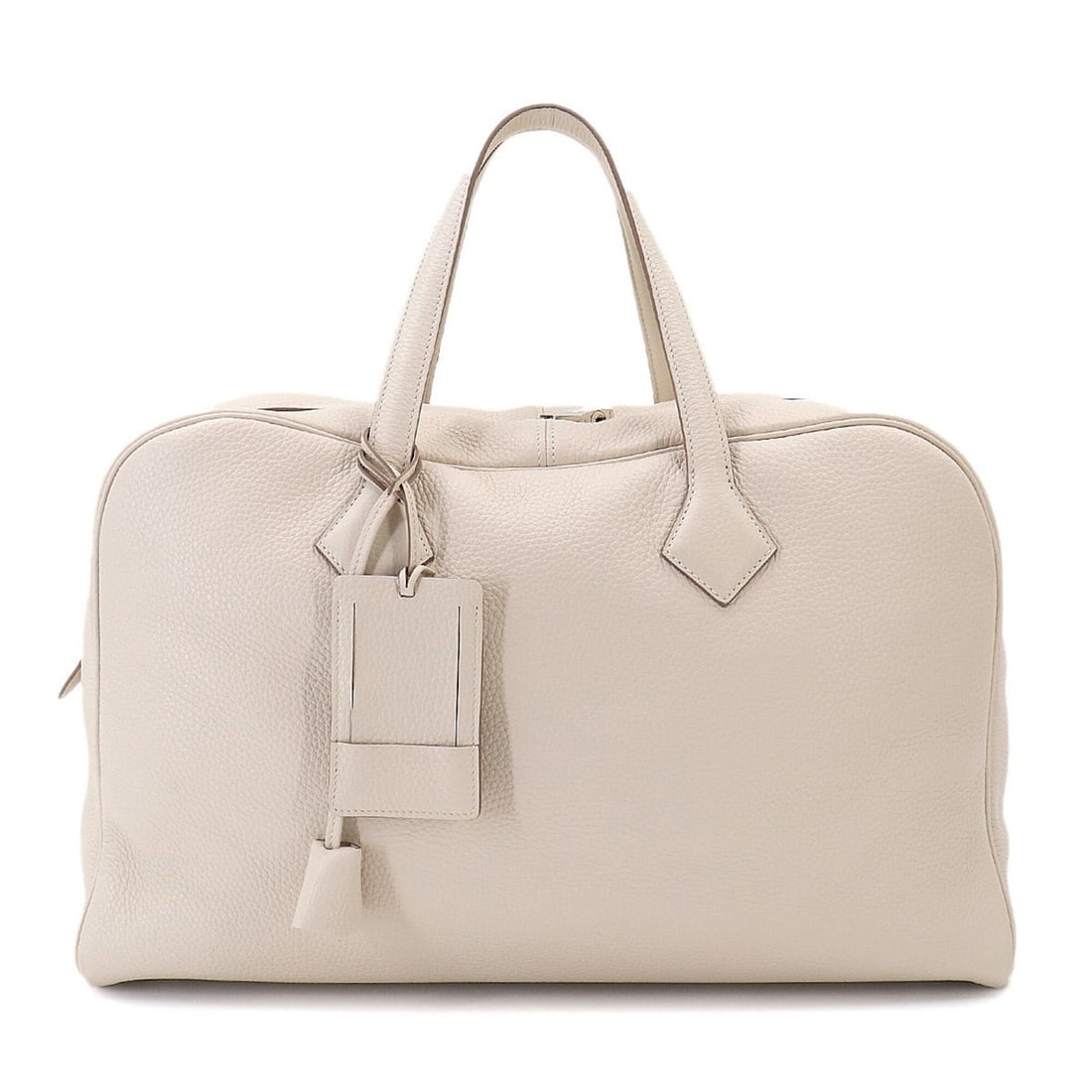 Victoria 43 Hermes HERMES Handbag Taurillon Clemence Leather Craie Silver Hardware X Stamp: --- Catalog ---Category: SizeWeight: 1.58kg / 3.47lb.Size (HxWxD): 26cm x 43cm x 20cm / 10.23'' x 16.92'' x 7.87''Handle Length: 43cm / 16.92''Category: DesignType: HandbagGender: WomenMaterial: Tauri