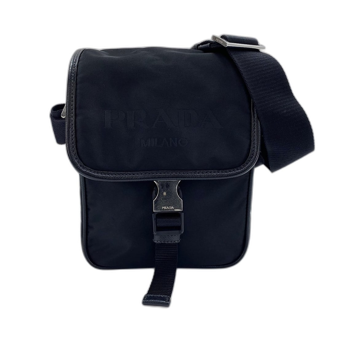 Prada PRADA Re-Nylon Shoulder Bag, Nylon, Black: --- Catalog ---Category: SizeSize (HxWxD): 21cm x 15cm x 7cm / 8.26'' x 5.9'' x 2.75''Category: DesignType: Shoulder bagColor: BlackGender: Women,MenMaterial: Nylon Category: GeneralBrand: Prada--- It