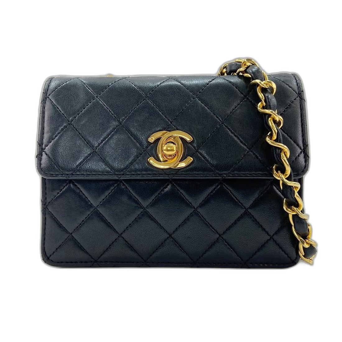 Chanel Mini Matelassé Shoulder Bag, Lambskin, Black: --- Catalog ---Category: SizeSize (HxWxD): 11cm x 14cm x 2cm / 4.33'' x 5.51'' x 0.78''Category: DesignType: Shoulder bagColor: BlackGender: WomenMaterial: Leather Leather/Fur Type: LambskinCategory: 