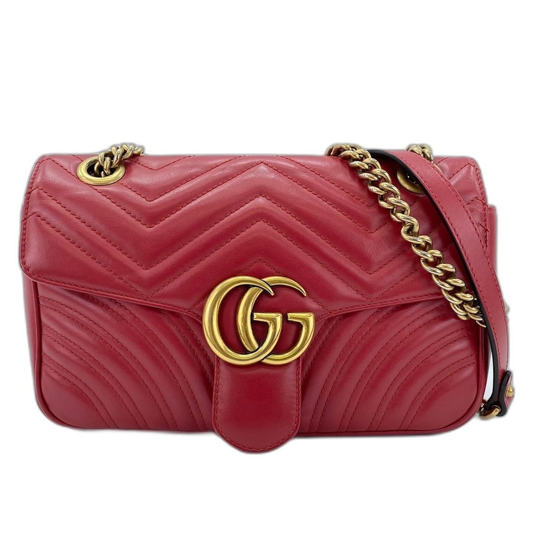 Gucci GG Marmont Shoulder Bag, Leather, Red: --- Catalog ---Category: SizeSize (HxWxD): 17cm x 25cm x 6cm / 6.69'' x 9.84'' x 2.36''Category: DesignType: Shoulder bagColor: Red colorGender: WomenMaterial: Leather Category: GeneralBrand: Gucci---