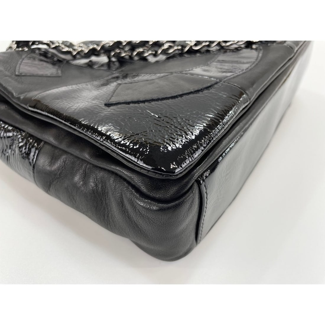 Chanel Lambskin Patchwork Coco Mark Shoulder Bag, Black - 6