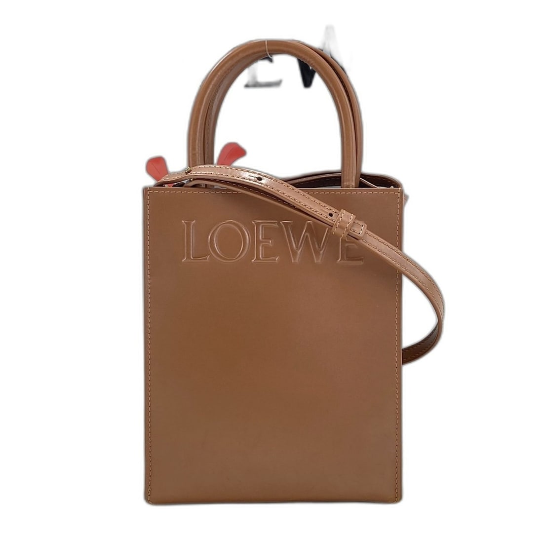 Loewe Standard A5 Tote 2-Way Handbag, Leather, Brown: --- Catalog ---Category: SizeSize (HxWxD): 22cm x 17cm x 6cm / 8.66'' x 6.69'' x 2.36''Category: DesignType: HandbagColor: BrownGender: WomenMaterial: Leather Category: GeneralBrand: Loewe--- Item
