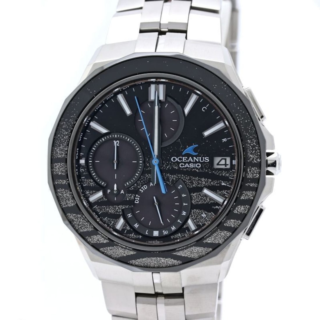 CASIO Oceanus Manta Maki-e Limited Edition (1500 pieces) OCW-S5000ME-1AJF Men's Titanium Watch 40539: --- Catalog ---Category: SizeWrist Size: 21cm / 8.26''Case Diameter: 41mm / 1.61''Category: DesignType: WristwatchGender: MenColor (Dial): BlackMaterial (Band): TitaniumMaterial (Case): TitaniumCatego