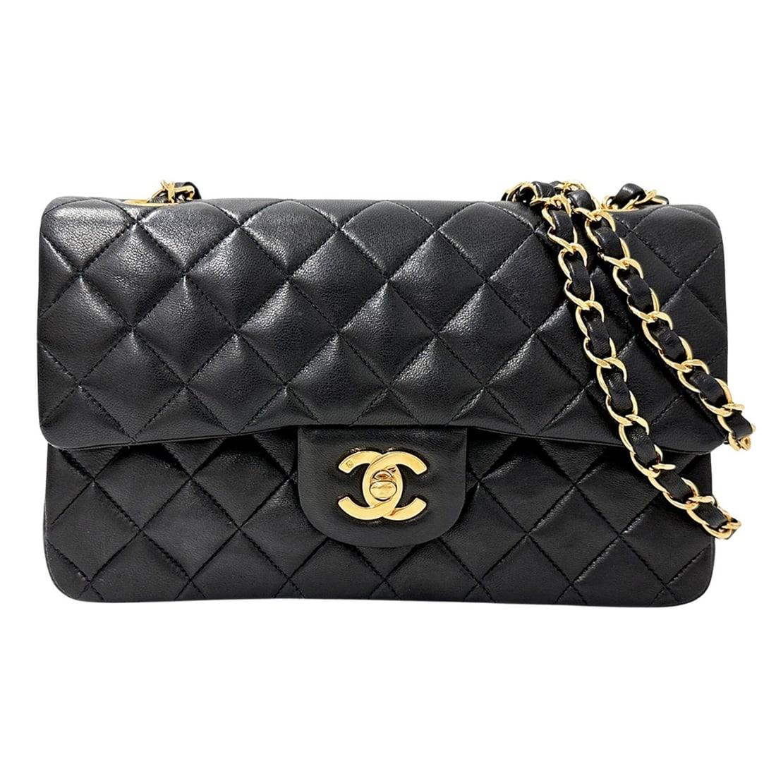 Chanel Matelassé 25 Handbag for Women, Brand Name Shoulder Bag, Lambskin, Black, Gold Hardware,: --- Catalog ---Category: SizeSize (HxWxD): 14.5cm x 23cm x 6.5cm / 5.7'' x 9.05'' x 2.55''Category: DesignType: Handbag, Shoulder bagColor: BlackGender: WomenCategory: GeneralBrand: ChanelCountry of O